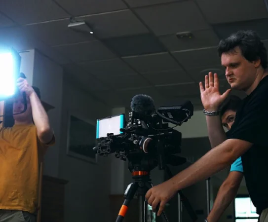 Tyler Wursta Video filming a corporate video